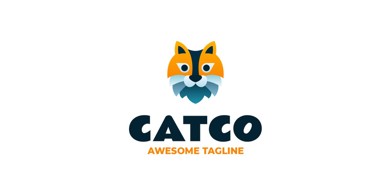 Modello di logo moderno piatto Catco - Caratteristiche Immagine 1