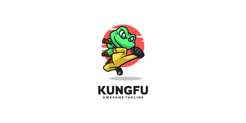 Кунг-фу лягушка мультфильм логотип - Features Image 1