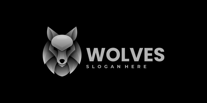 Vector Wolf Head Gradient Logo Design - Features Image 1