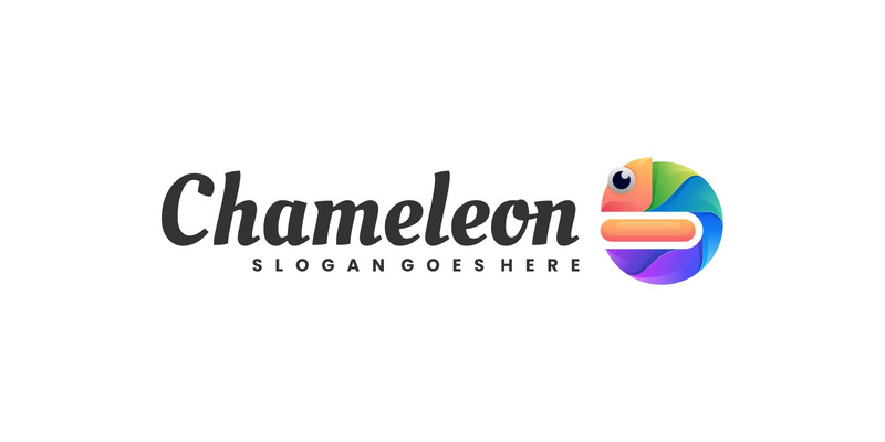 Diseño de logotipo colorido camaleón - Características Imagen 1