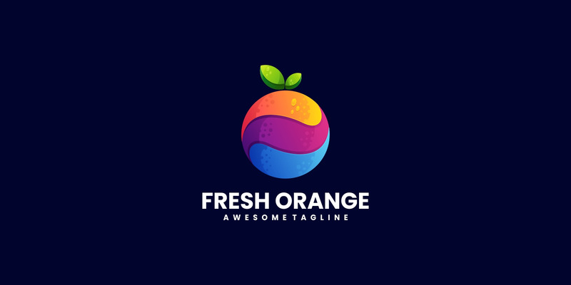 Färsk orange gradient färgglad logotyp - Features Image 1