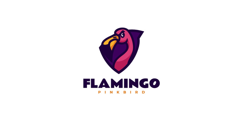 Mascot Flamingo Logo Design - Features Image 1