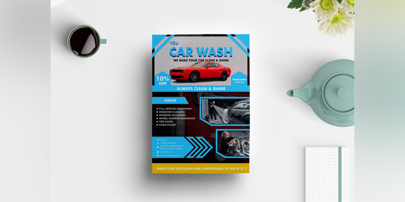 Car Wash Flyer Design Template - Features Image 1