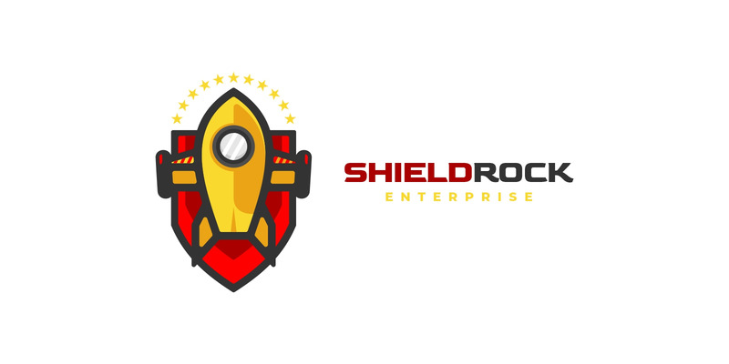 Shield Rocket Simple Mascot Logo - Features Image 1