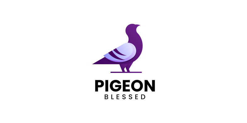 Piccione gradiente Logo Design - Caratteristiche Immagine 1