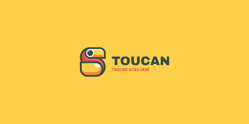 Logo mascotte semplice tucano 5 - Caratteristiche Immagine 1