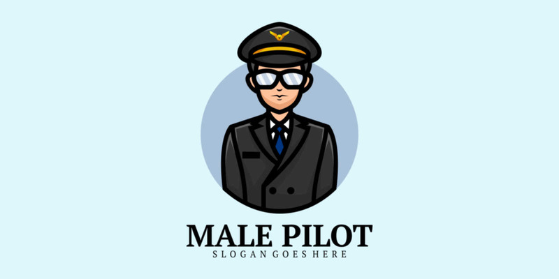 Style de logo de dessin animé pilote masculin - Caractéristiques de l’image 1