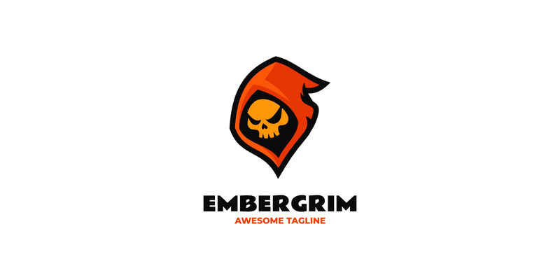 Mascot Grim Reaper Skull Logo Design - Features Image 1