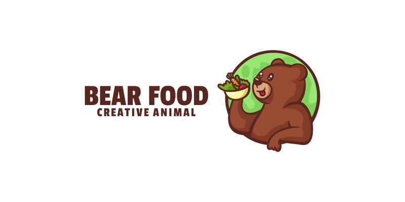 Bear Food Cartoon Logo Style - Features Image 1