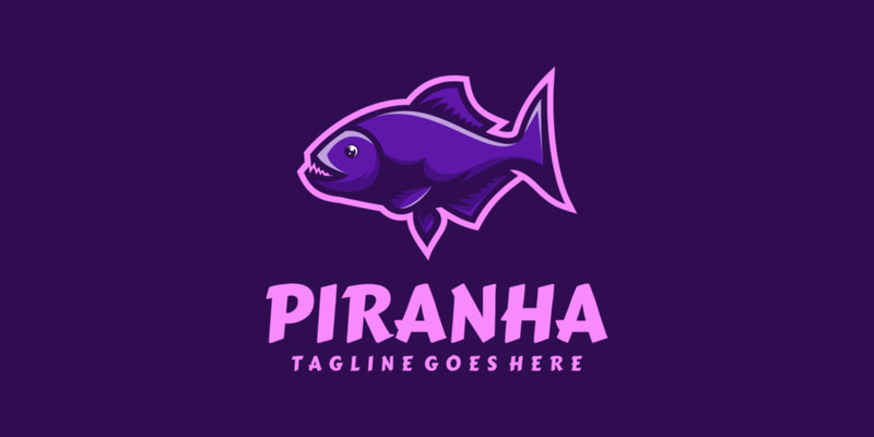 Logotipo de mascota simple de piraña 1 - Características Imagen 1