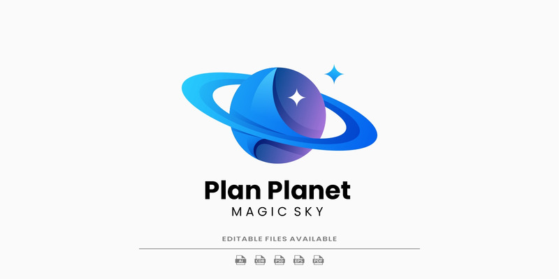 Szablon logo gradientu planety - Obraz funkcji 1