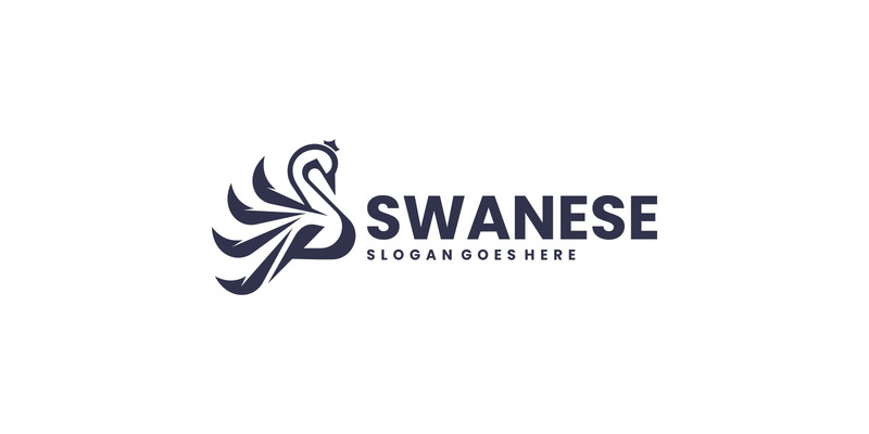 Monoline Modern Swan Logo Design - Features Image 1
