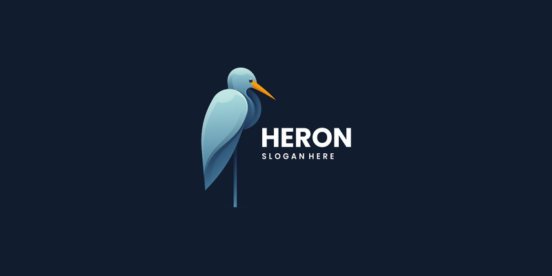 Vector Heron Gradient Logo - Features Image 1
