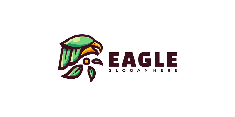 Modèle de logo de mascotte couleur aigle nature - Caractéristiques de l’image 1