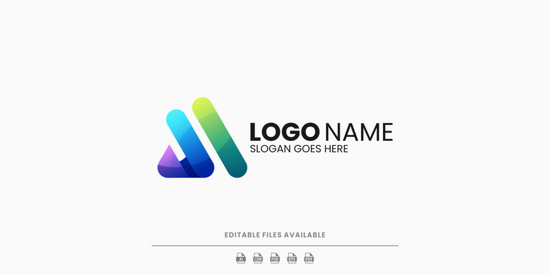 Vector Abstract Letter A Gradient Logo - TemplateMonster