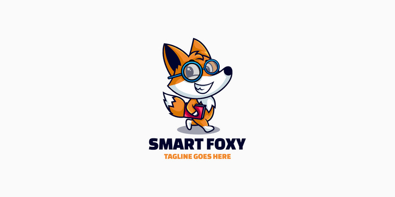 聪明的 Foxy 吉祥物卡通标志 - Features Image 1