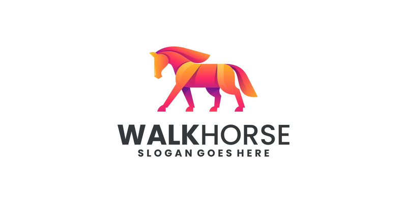 Modern Gradient Horse Logo Design - Features Image 1