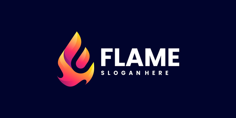 Vector Logo Flame Gradient Style - Features Image 1