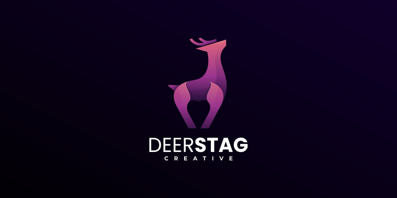 Plantilla de logotipo de degradado de ciervo ciervo - Características Imagen 1