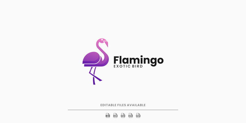 Stile logo sfumato fenicottero 2 - Caratteristiche Immagine 1
