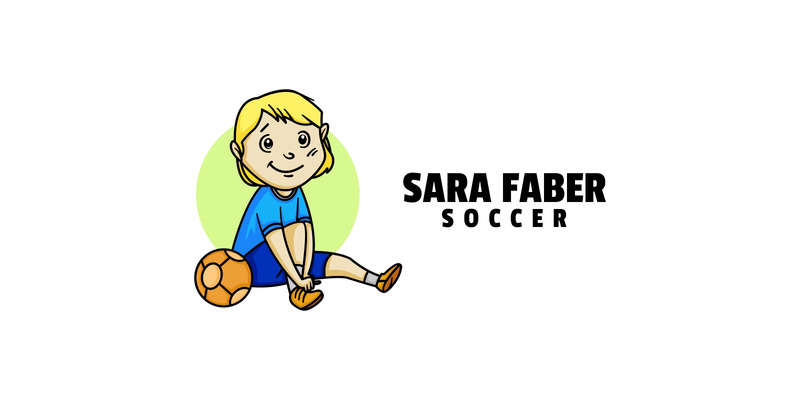 Stile del logo del fumetto di calcio per bambini - Caratteristiche Immagine 1