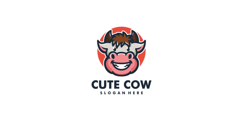 Cute Cow Simple Mascot Logo Style - Características Imagen 1