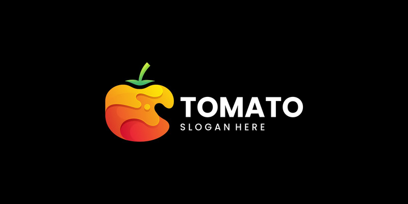 Tomat färggradient logotyp mall - Features Image 1
