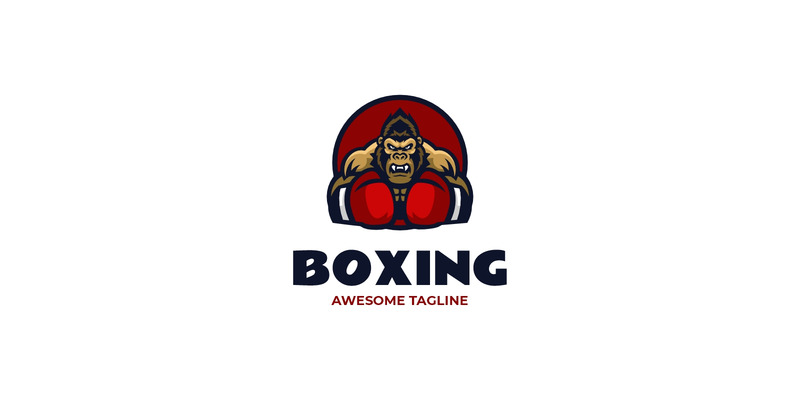 Boxing Gorilla Mascot Logo Design - Features Image 1
