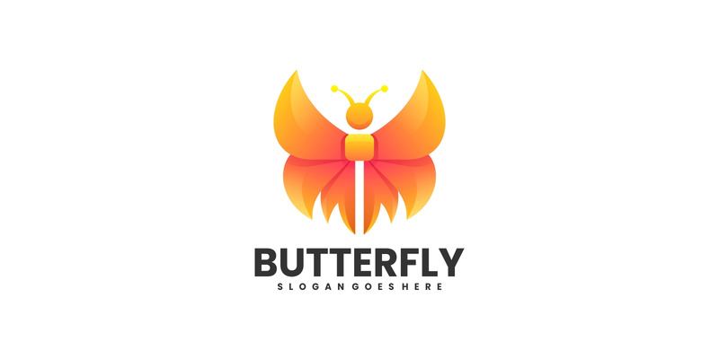 Vector Butterfly Gradient Färg Logotypdesign - Features Image 1