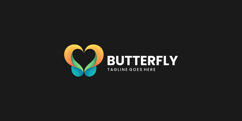 Vector Butterfly Color Gradient Logo - Features Image 1