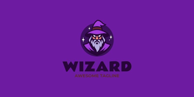 Mascot Wizard Logo Design Template - Features Image 1