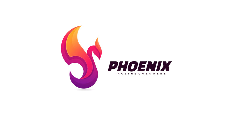 Vektör Phoenix Gradyan Renkli Logo - Features Image 1