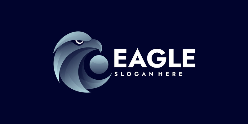 Vector Eagle Head Gradient Logo - Features Image 1