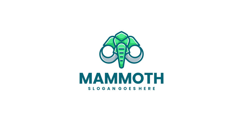 Mascot Modern Mammoth Logo Design - Features Image 1