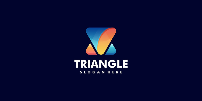 Vector triangel gradient färgglad logotypdesign - Features Image 1