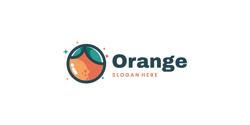 Stile logo mascotte semplice arancione - Caratteristiche Immagine 1