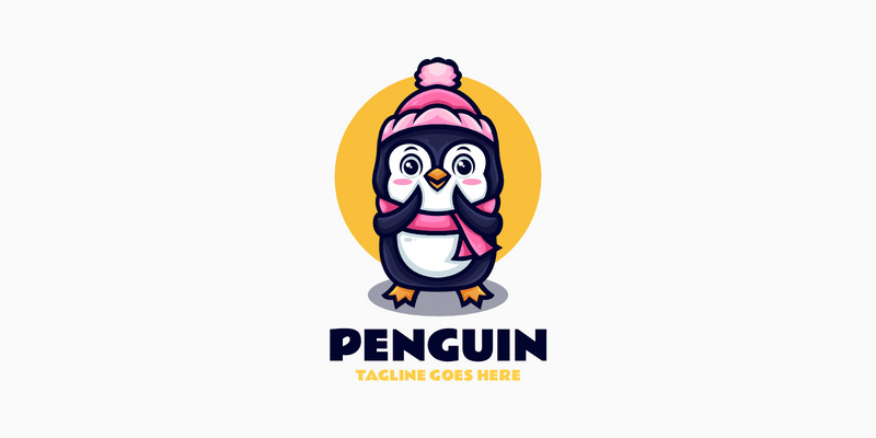 Simpatico logo mascotte del pinguino dei cartoni animati 2 - Caratteristiche Immagine 1