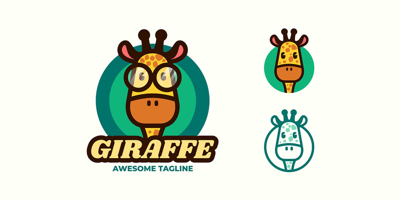 Logo semplice della mascotte della giraffa 1 - Caratteristiche Immagine 1