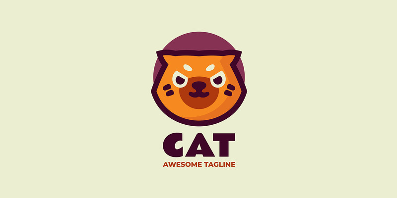 Gatto semplice mascotte logo stile 4 - Caratteristiche Immagine 1