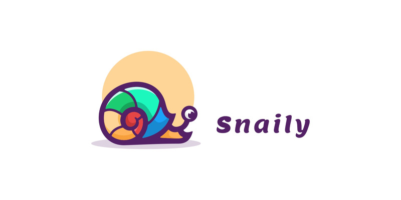 Snail Mascot Colorful Logo - Features Image 1