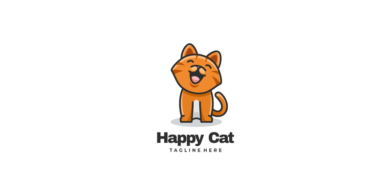 Happy Cat Cartoon Logo Style - Features Image 1
