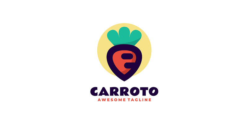 Logo semplice della mascotte della carota 1 - Caratteristiche Immagine 1