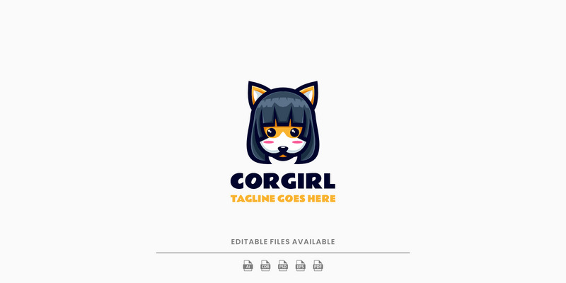 Corgirl Simple Mascot Logo - Features Image 1