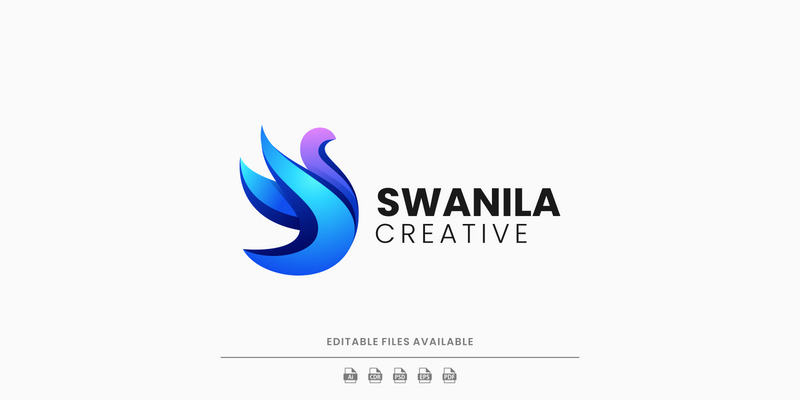 Vector Labutí barevný přechod Logo Design - Features Image 1