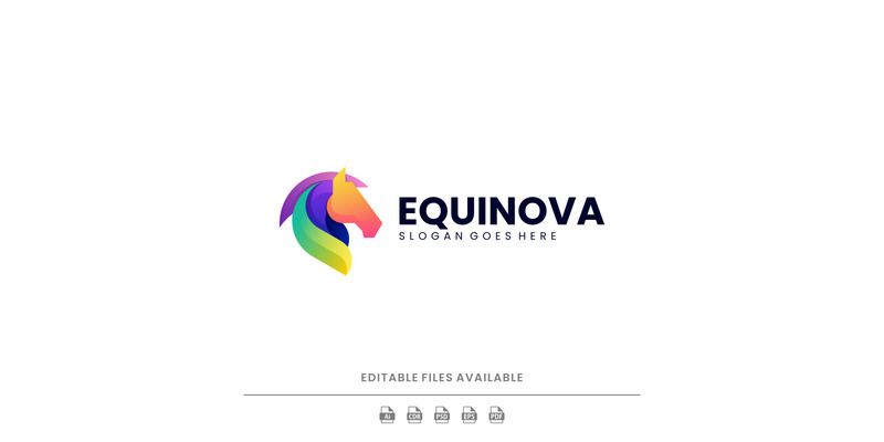 Gradient Modern Horse Head Logo Design - Features Image 1