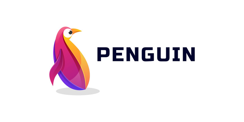 Logo coloré dégradé de pingouin - Caractéristiques de l’image 1