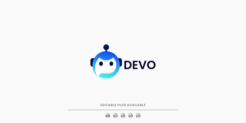Robot Gradient Logo Design - Features Image 1