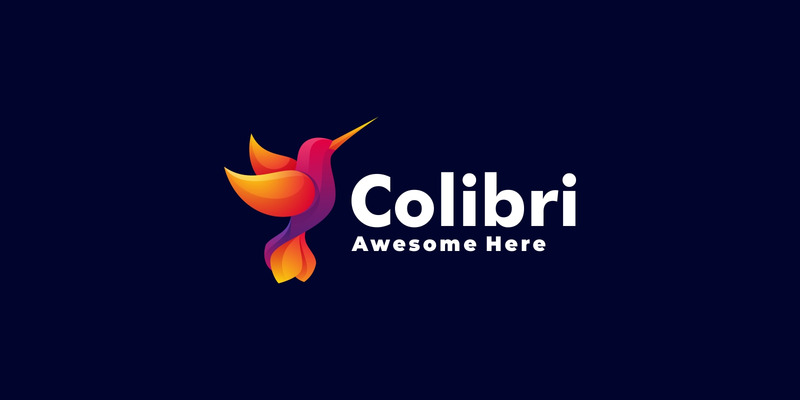 Logo colorato sfumato Colibri - Caratteristiche Immagine 1