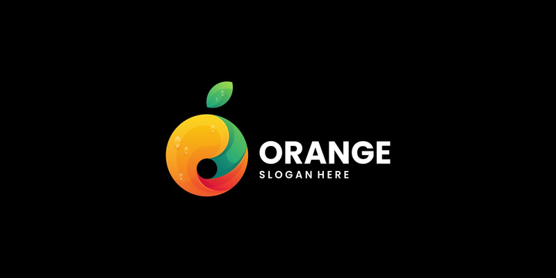 Orange färggradient logotypmall - Features Image 1