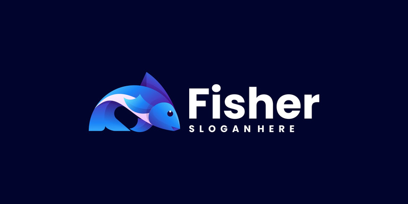 Vector Fish Gradient Color Logo Style - Features Image 1
